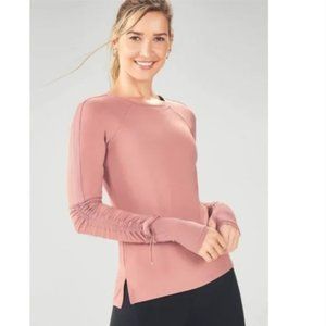 Fabletics Cashel Adjustable Long-Sleeve Top in Mauve Medium